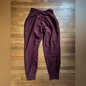 Old Navy PowerSoft Maroon High Waisted Go Dry Jogger Size Small Petite
